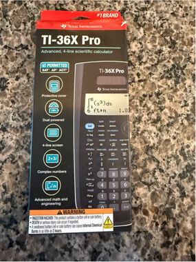 Unisex Texas Instruments TI-36X Pro Scientific Calculator Black Gray One Size